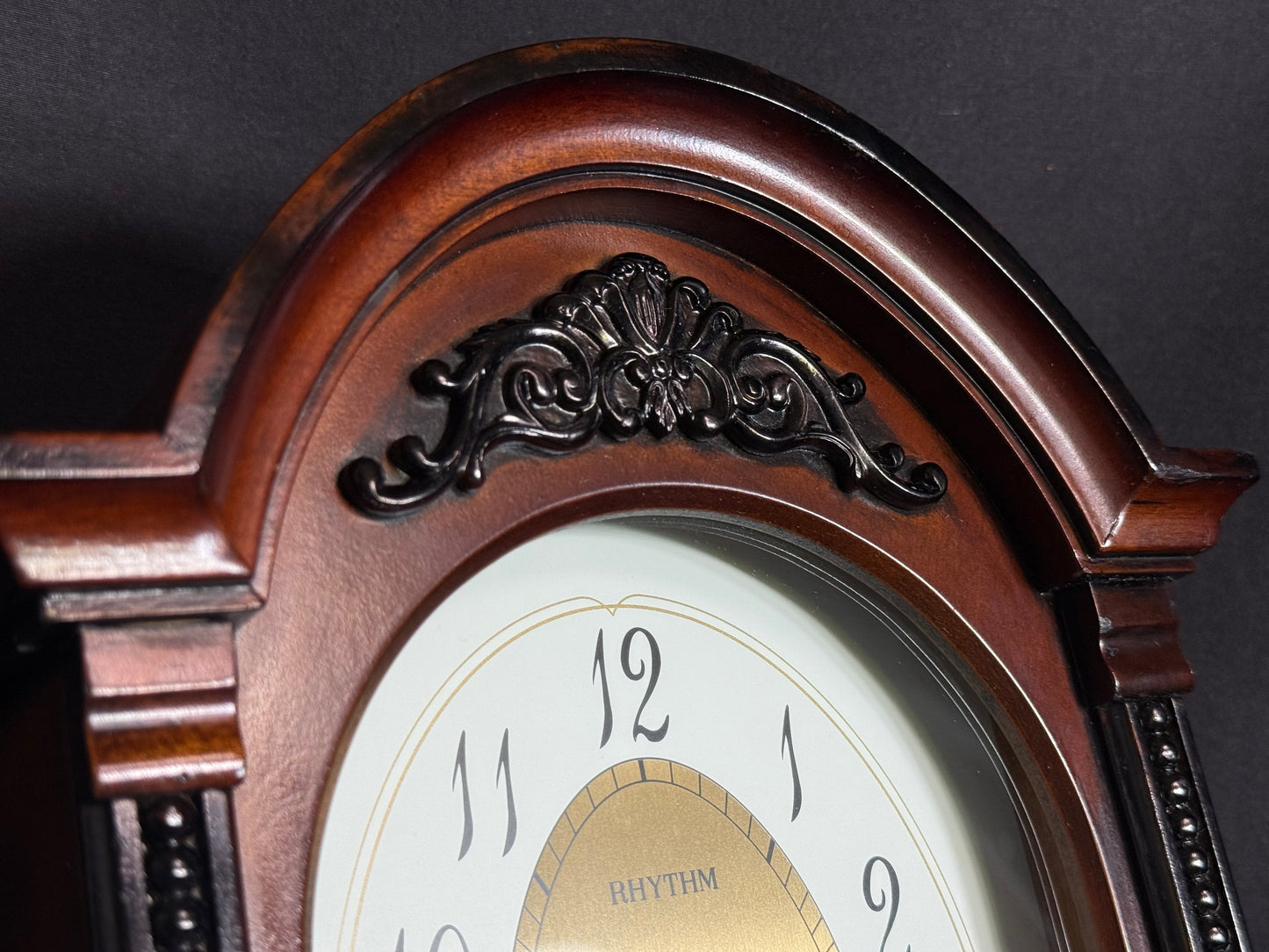 Rhythm "CTS Naples" Traditional Wooden Musical Mantel Clock with Popular Melodies - CRH120UR06