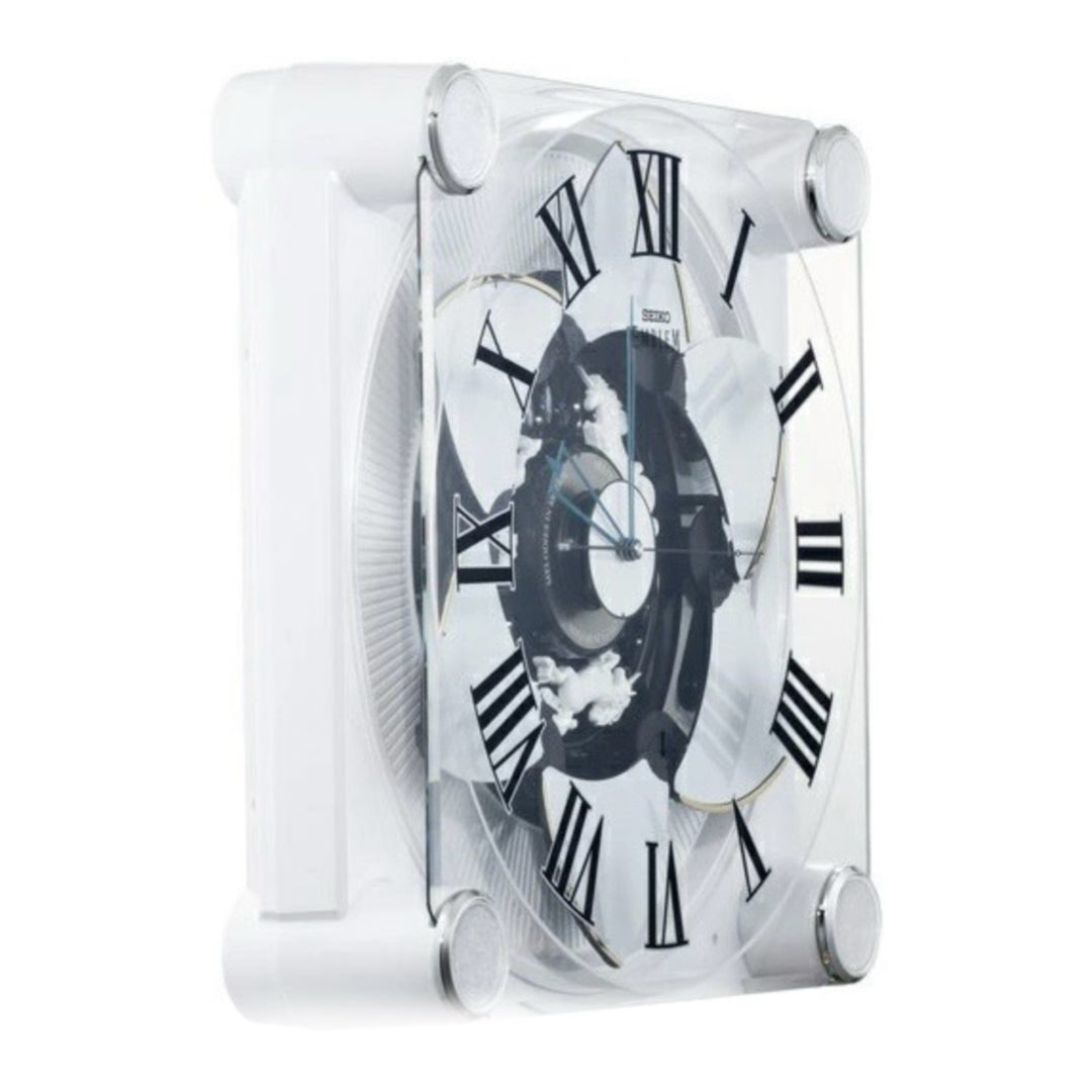 NEW! | Seiko Emblem AHS446WRH "Grace Elite" Melodies in Motion Musical Wall or Mantel Clock with Animated Moving Dial