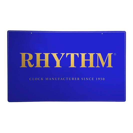 Large Rhythm Clocks Plastic Display Sign (Blue/Gold)