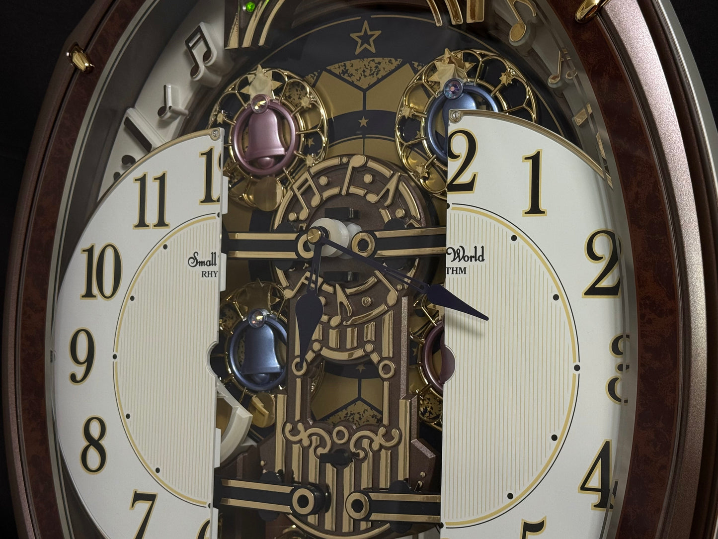 Rhythm "Harmony Blessing" Moving Dial Magic Motion Musical Wall Clock - 4MH423WR23