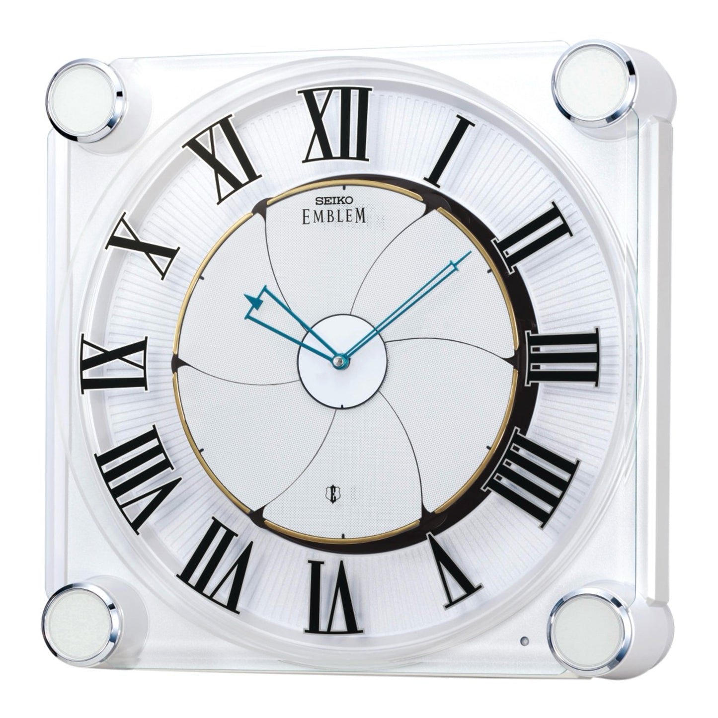 NEW! | Seiko EMBLEM AHW446WRH "Grace Elite" Melodies in Motion Musical Wall Clock with Animated Moving Dial