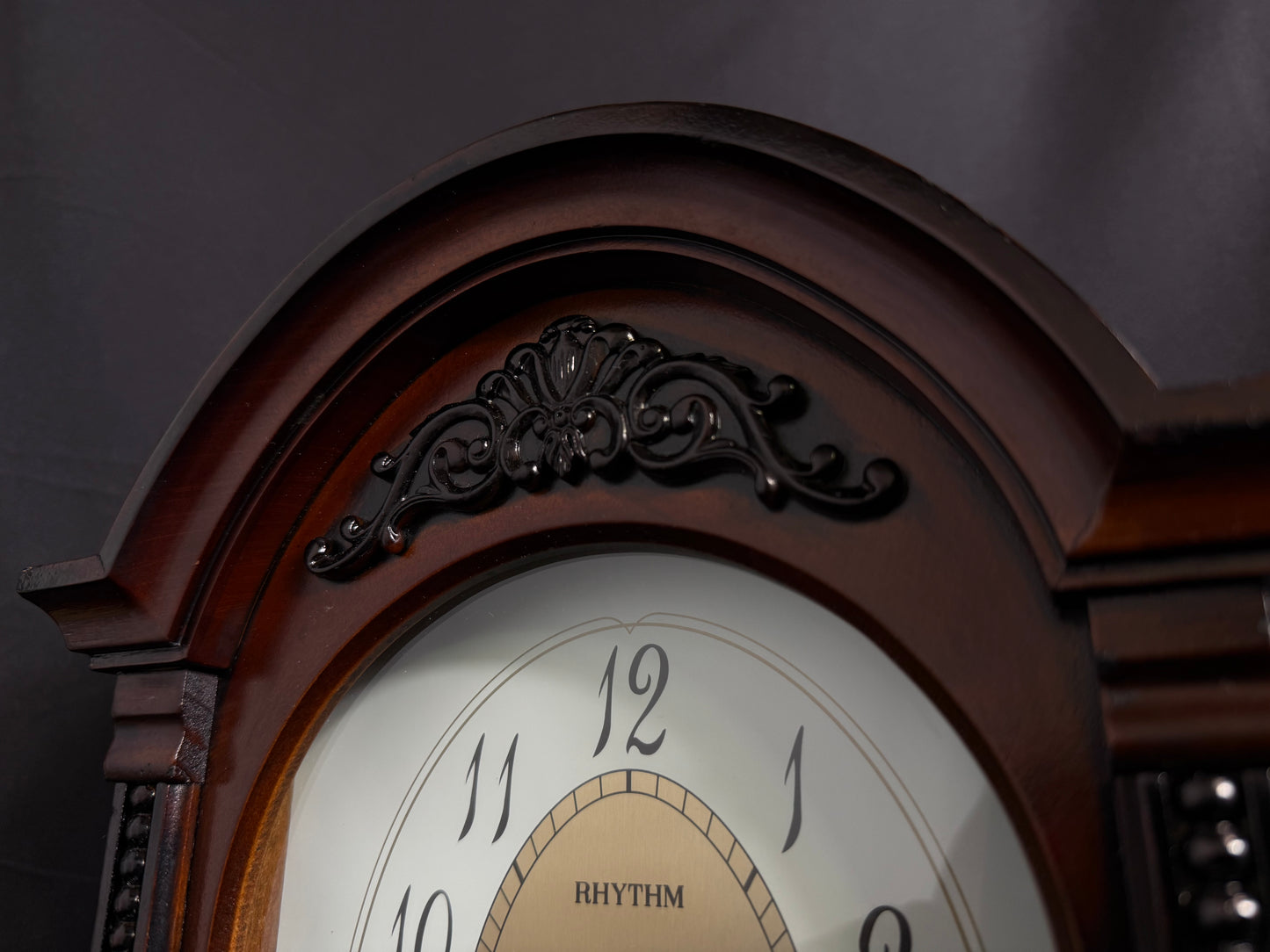 Rhythm "CTS Naples" Traditional Wooden Musical Mantel Clock with Popular Melodies - CRH120UR06