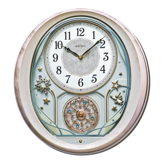 Seiko QXM370PRH “Twinkle & Magic Bright Star” Melodies in Motion Musical Decorative Moving Wall Clock
