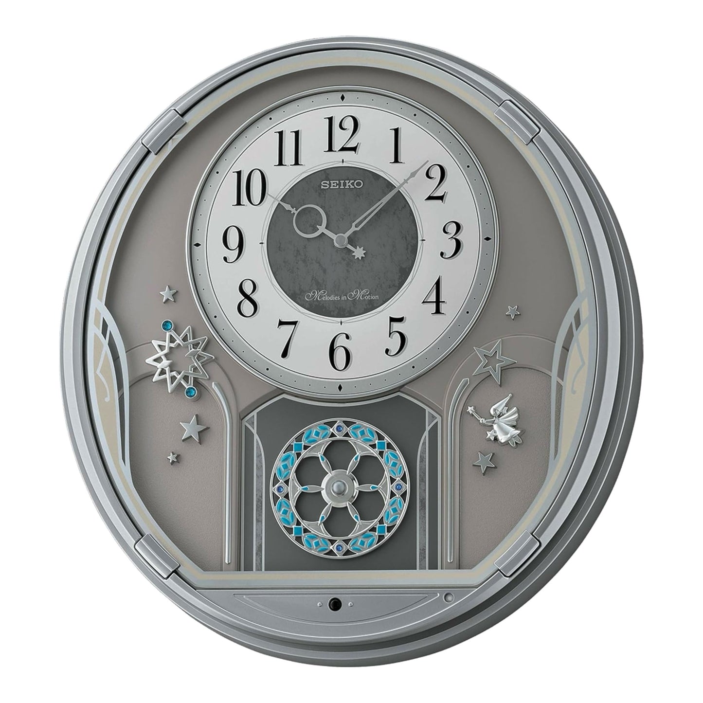 Seiko QXM375SRH "Shooting Stars" Melodies in Motion Musical Decorative Moving Wall Clock