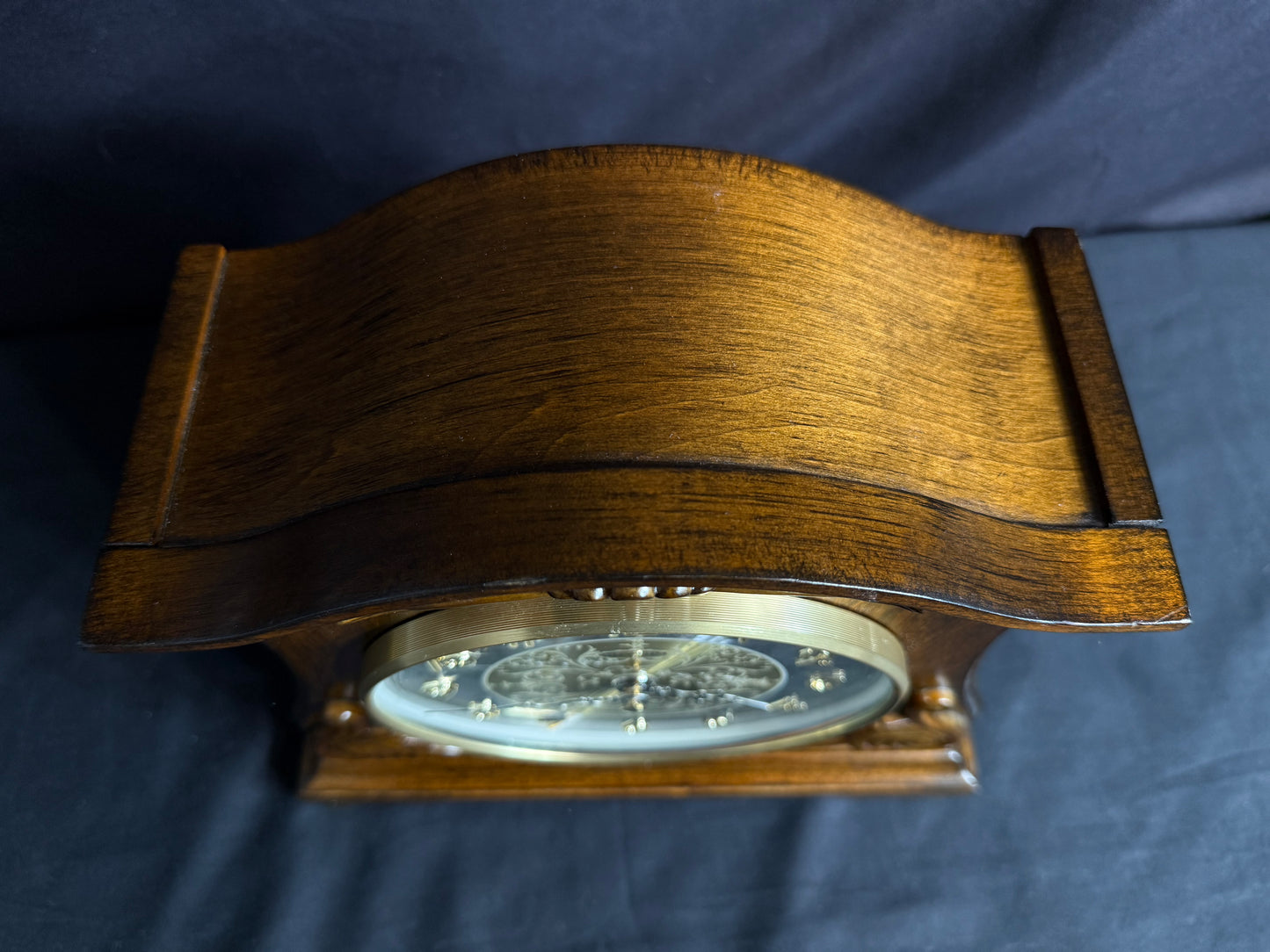Rhythm "WSM Versailles II" Traditional Wooden Chiming & Musical Mantel Clock with Embossed Steel Dial - CRH214UR06