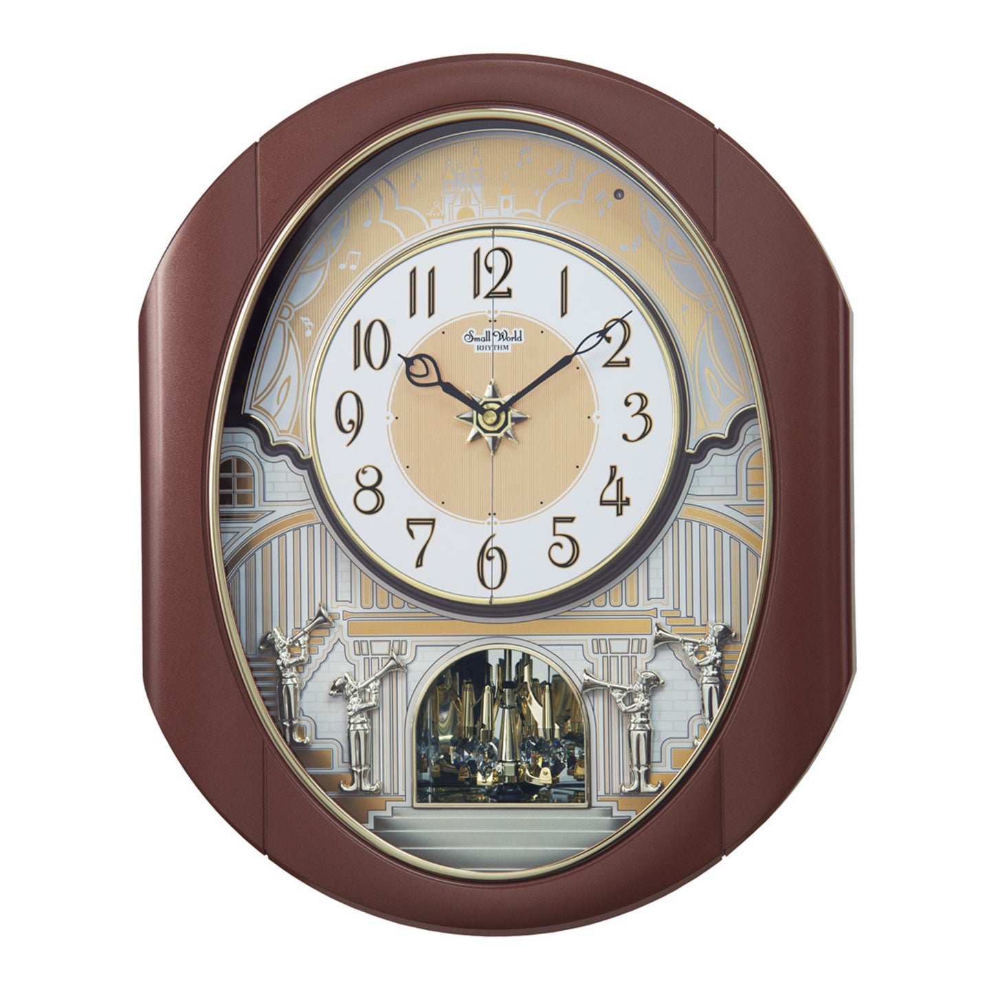 Rhythm “Palacio” Moving Dial Magic Motion Musical Wall Clock - 4MH439WU06