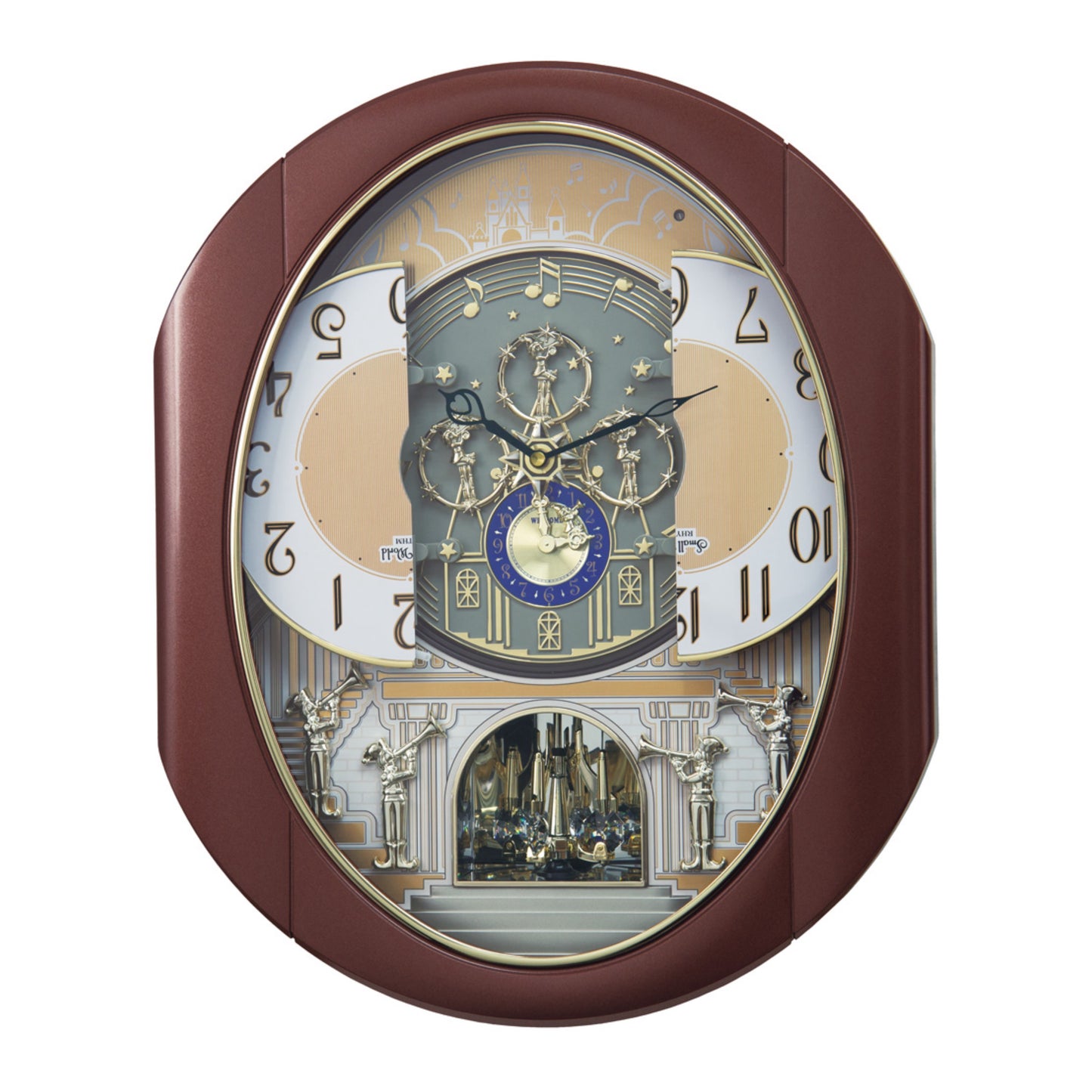 Rhythm “Palacio” Moving Dial Magic Motion Musical Wall Clock - 4MH439WU06