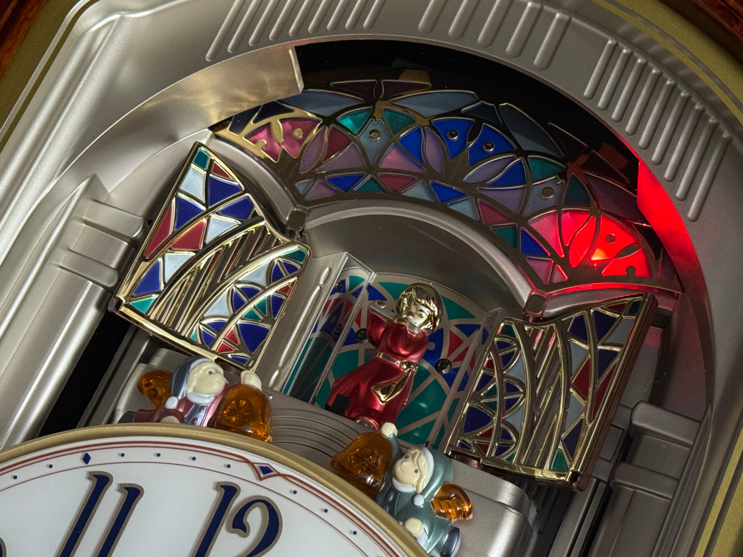 Seiko QXM223BRH "Classic Dropping Dial" Melodies in Motion Musical Moving Wall Clock