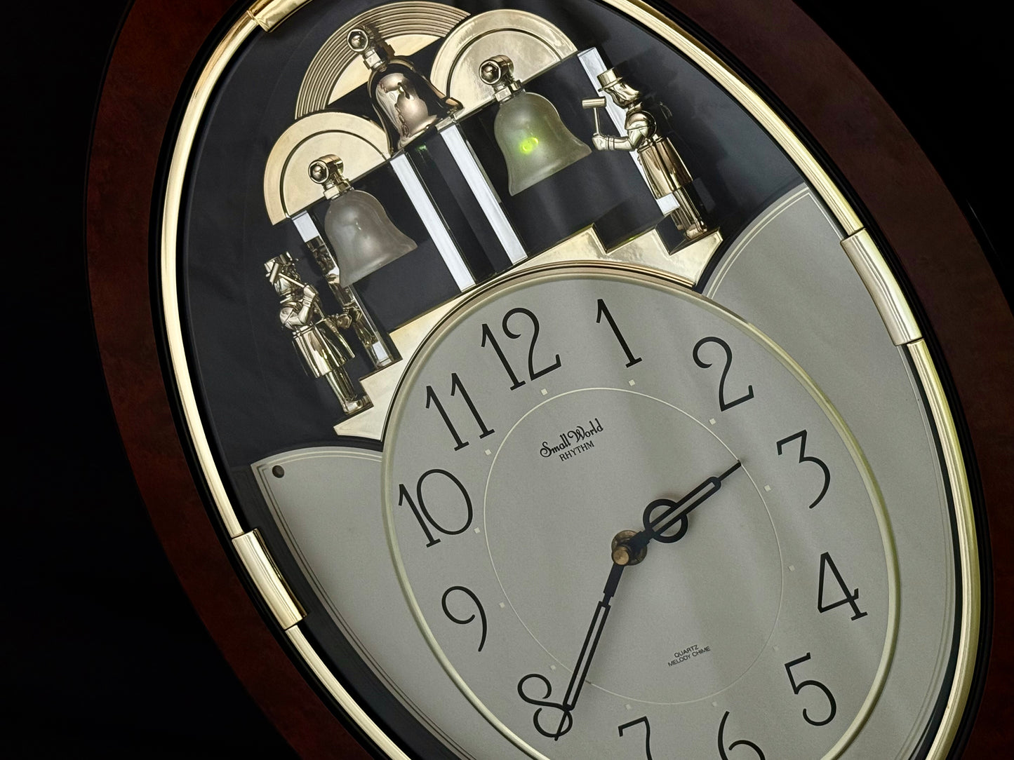 Rhythm "Small World Mènèt 2" Magic Motion Musical Wall Clock from Japan with Animated Figurines - 4MH690RH23