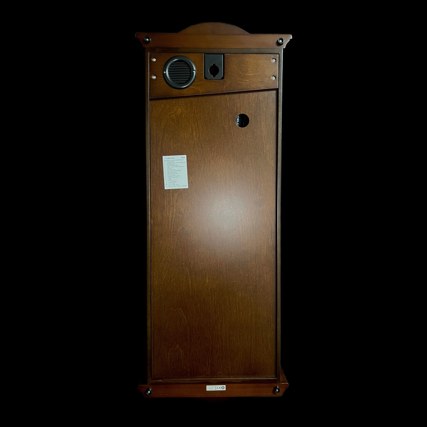 Rhythm “WSM Randolph” Modern Wooden Musical & Chiming Pendulum Wall Clock - CMJ590NR06