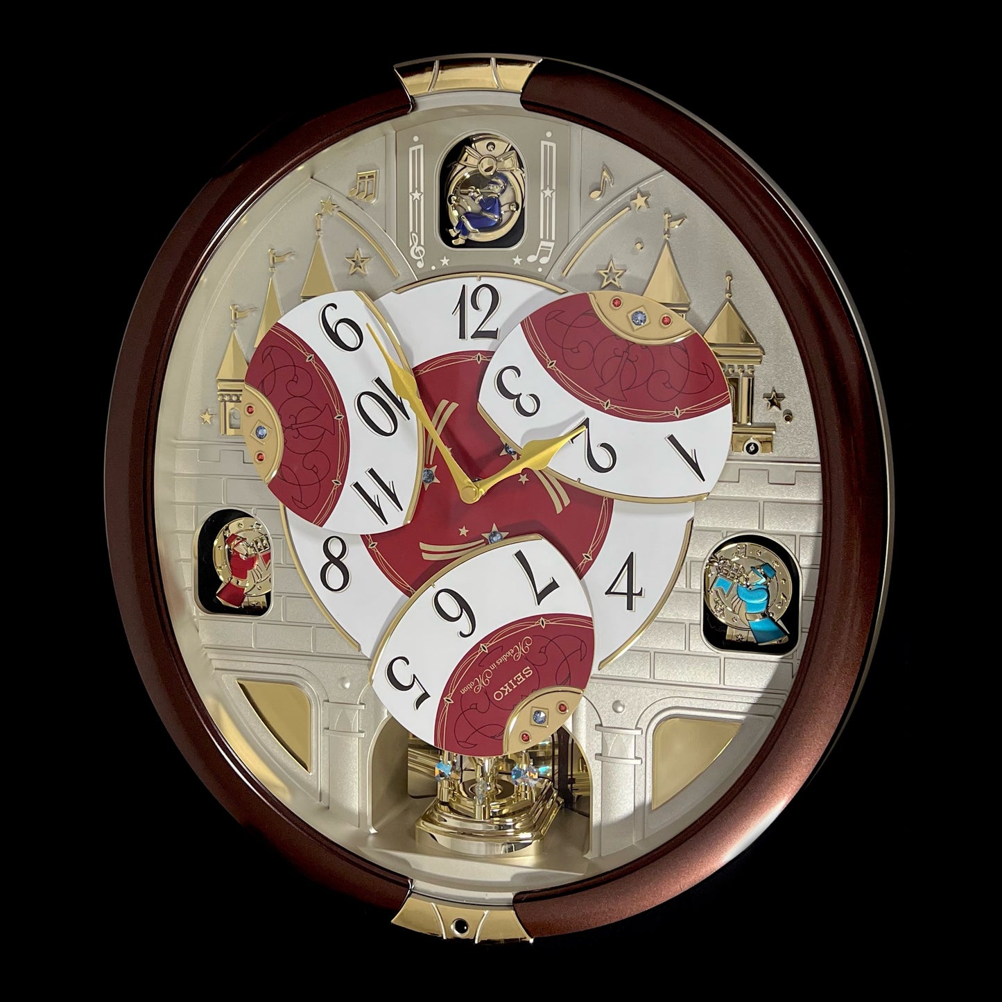 Seiko QXM565BRH "2016 Special Collector's Edition" Melodies in Motion Dancing Dial Musical Wall Clock with Music by The Beatles