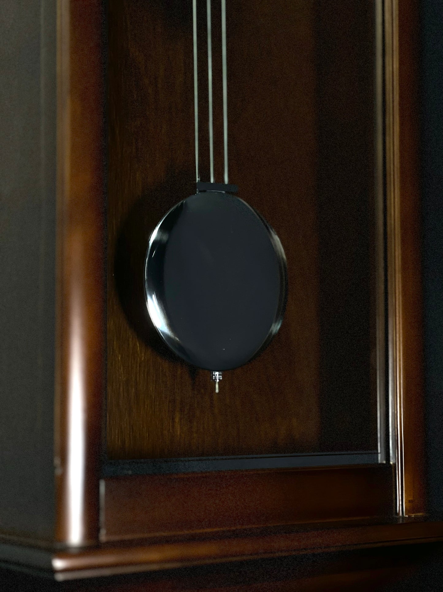 Rhythm “WSM Randolph” Modern Wooden Musical & Chiming Pendulum Wall Clock - CMJ590NR06