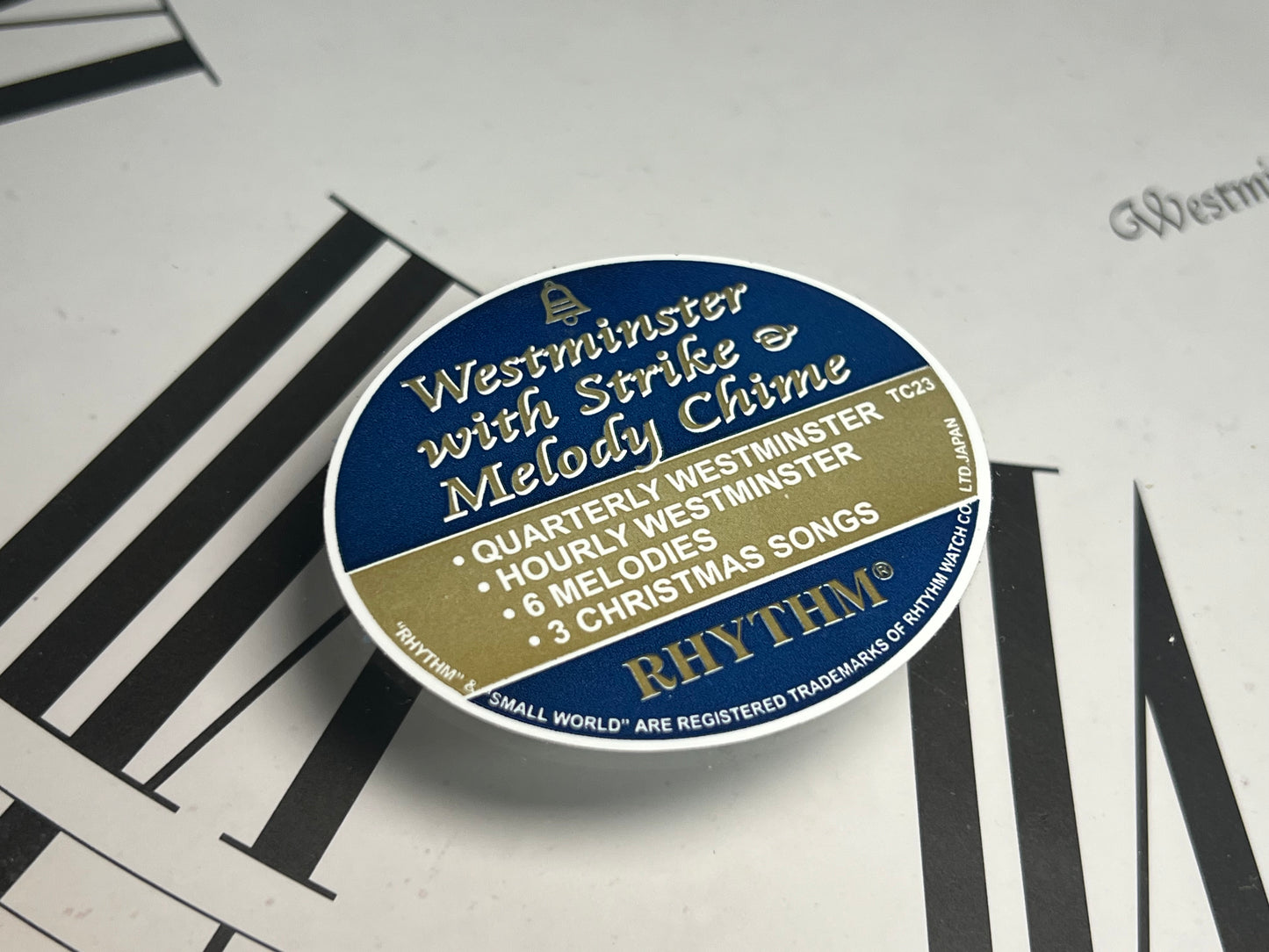 Rhythm “WSM Masters 721” Traditional Wooden Musical & Chiming Large Gallery Wall Clock with Popular Melodies - CMH721UR06