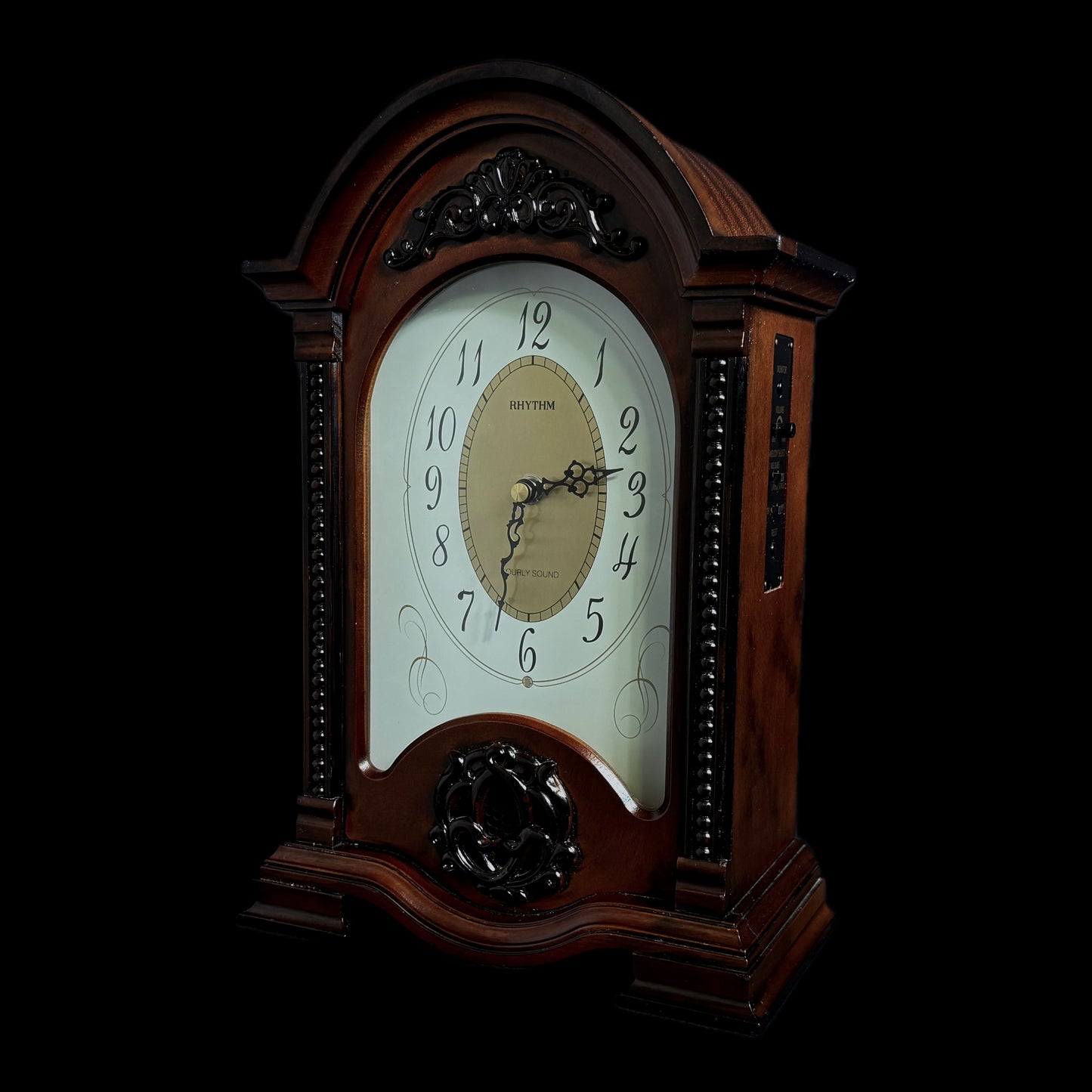 Rhythm "CTS Naples" Traditional Wooden Musical Mantel Clock with Popular Melodies - CRH120UR06