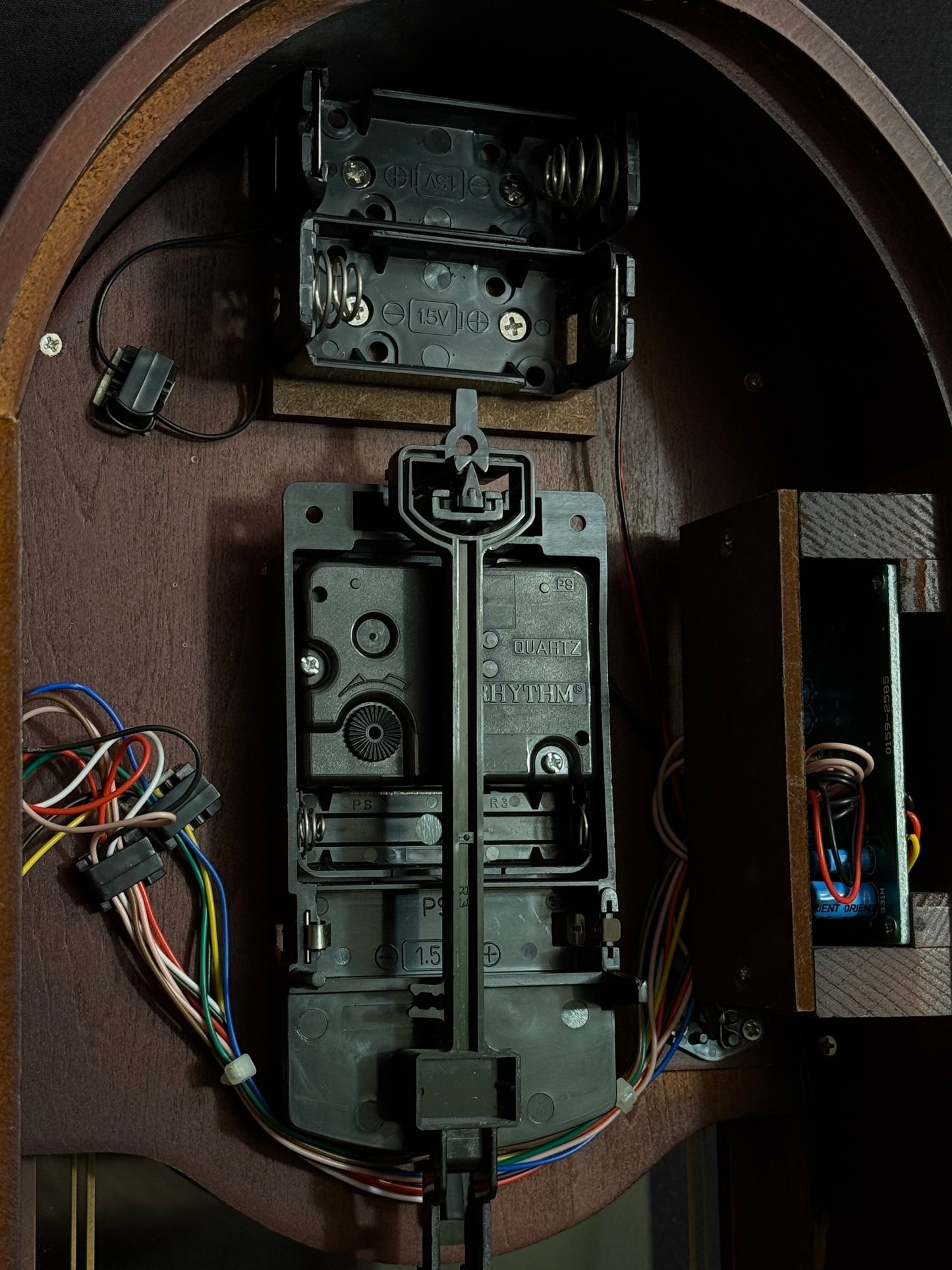 Rhythm "CTS Venetian" Antique-Style Wooden Musical Pendulum Mantel Clock with Intricate Carved Frame - CRJ715UR06