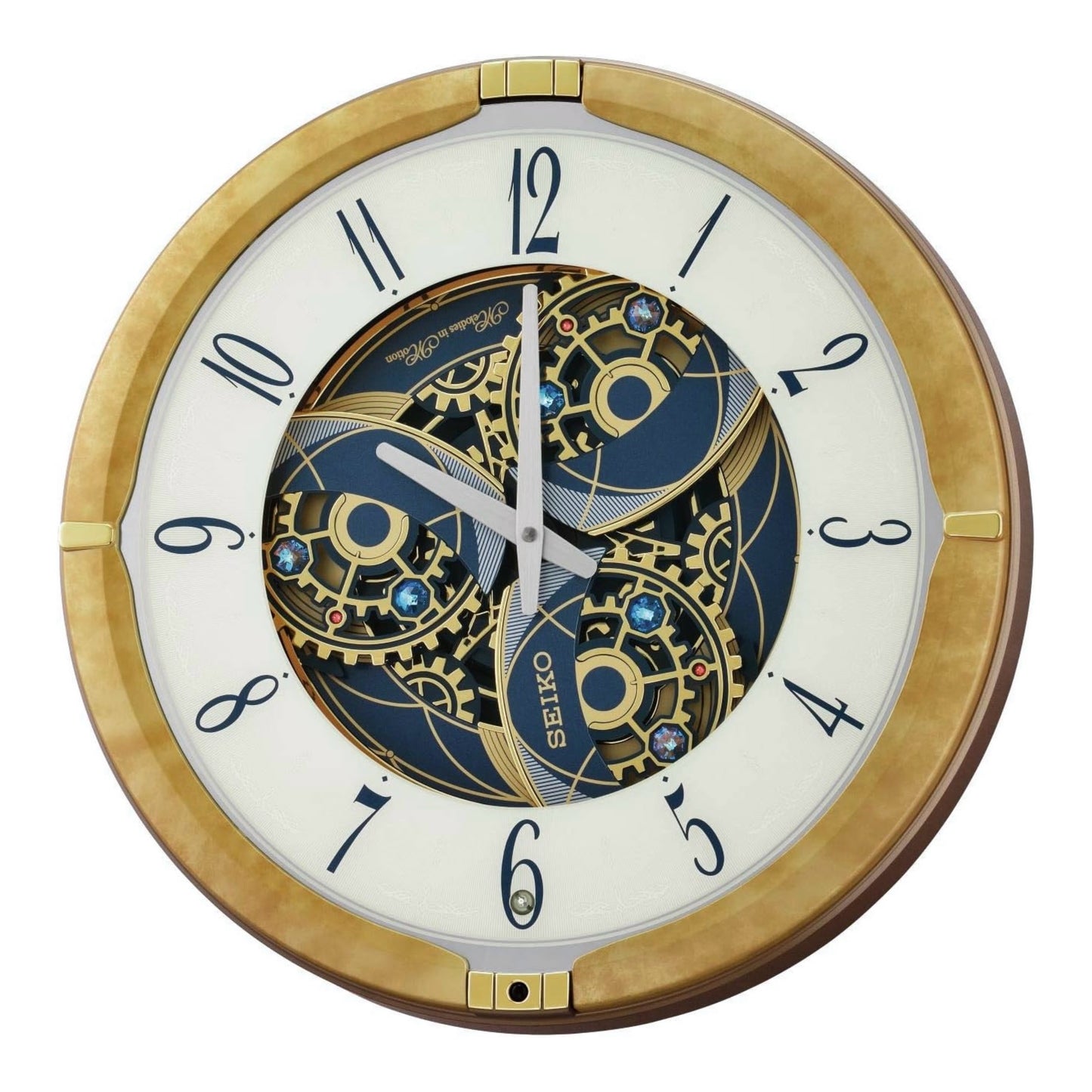Seiko QXM387GRH “Kingly Mechanical” Melodies in Motion Dancing Dial Musical Wall Clock