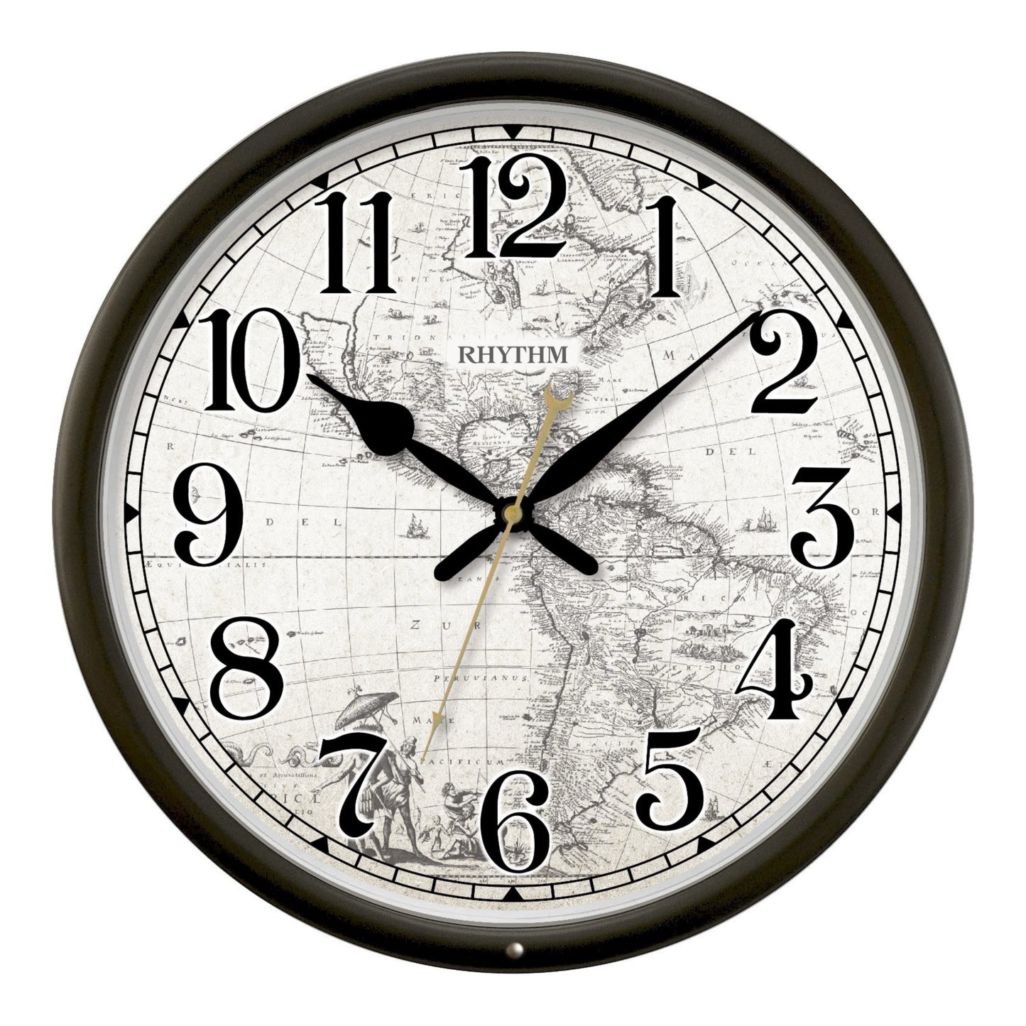 Rhythm 14-Inch Melody “Earth” Decorative Musical Wall Clock - CMH766UR06