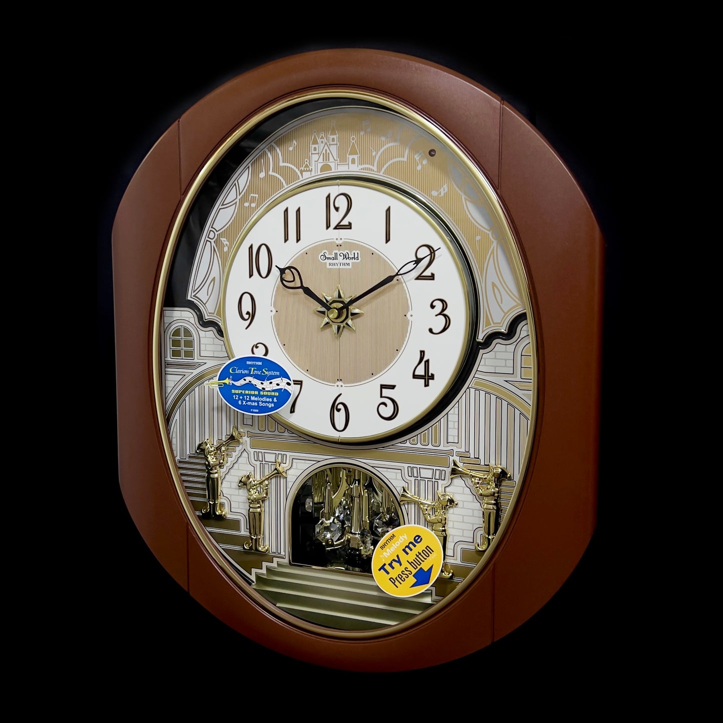 Rhythm “Palacio” Moving Dial Magic Motion Musical Wall Clock - 4MH439WU06