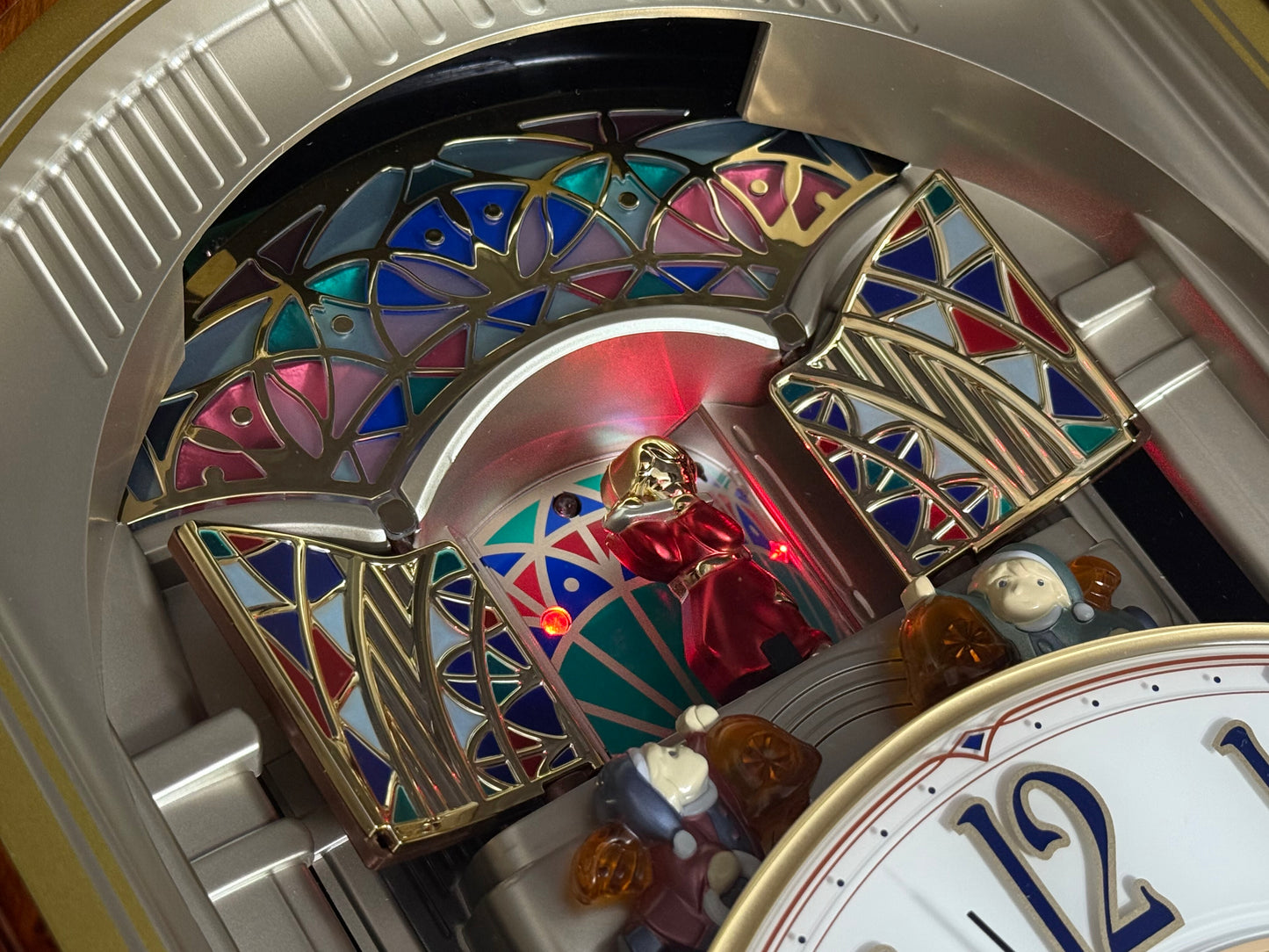 Seiko QXM223BRH "Classic Dropping Dial" Melodies in Motion Musical Moving Wall Clock