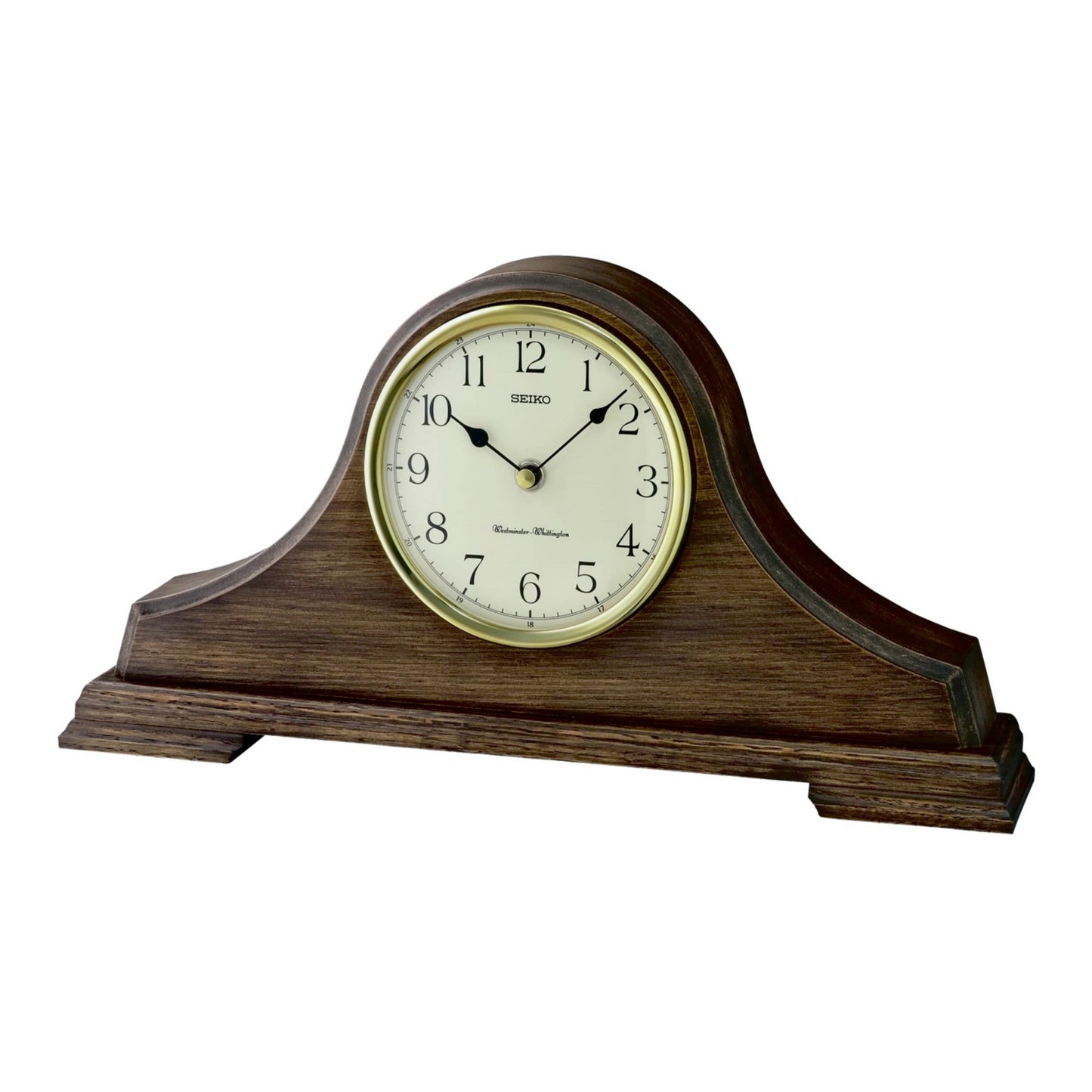 Seiko QXJ031BLH "Ria" Traditional Wooden Chiming Tambour Mantel Clock