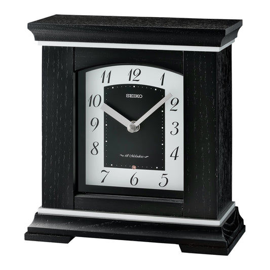 Seiko QXW249KLH "Poiret" Modern Wooden Musical Mantel Clock