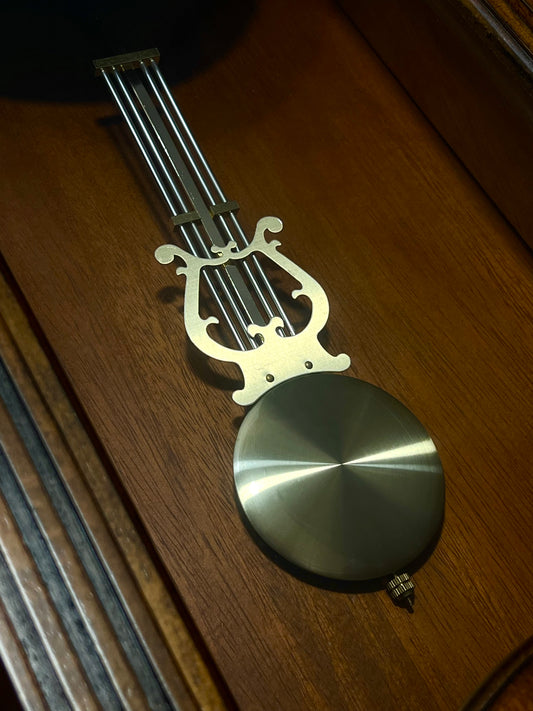 Rhythm “WSM Tiara II” Traditional Wooden Musical & Chiming Pendulum Wall Clock with Intricate Carved Frame - CMJ539UR06