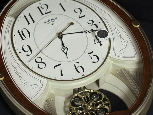 Rhythm “Small World Serena S” Musical Motion Decorative Pendulum Wall Clock from Japan - 4MN549RH23