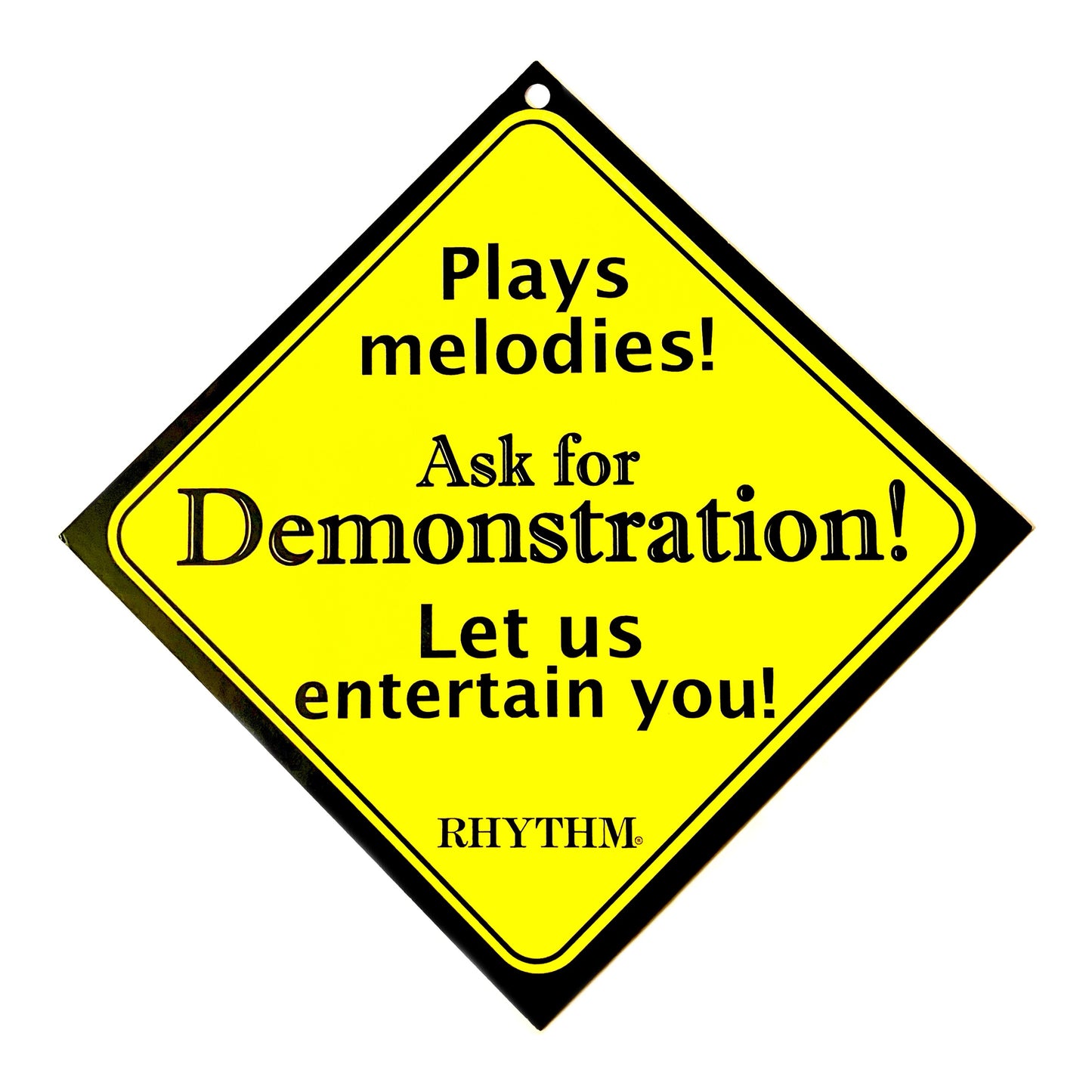 Small Rhythm Clocks "Ask for Demonstration" Display Signs (4-Pack)