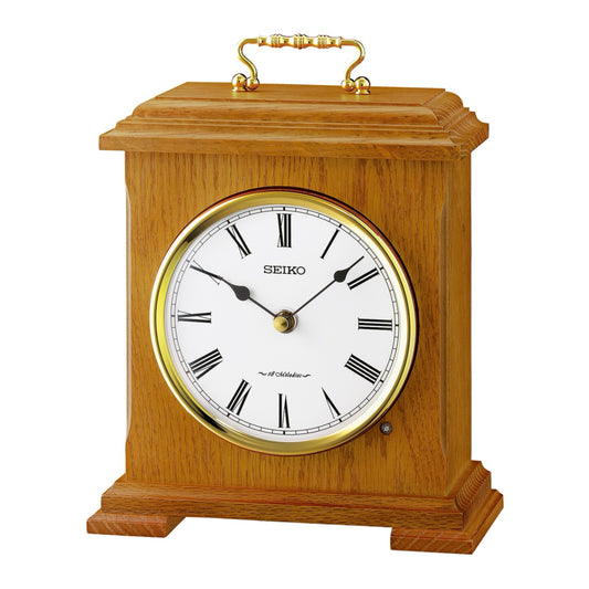 Seiko QXW252BLH "Brown Baird" Traditional Musical Wooden Carriage Mantel Clock