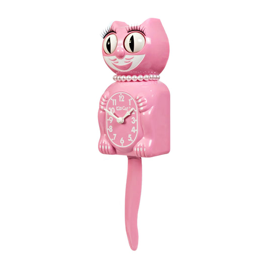 Lady Kit-Cat Klock “Pink Satin” Limited Edition Novelty Wall Clock by California Clock Company - LBC-53