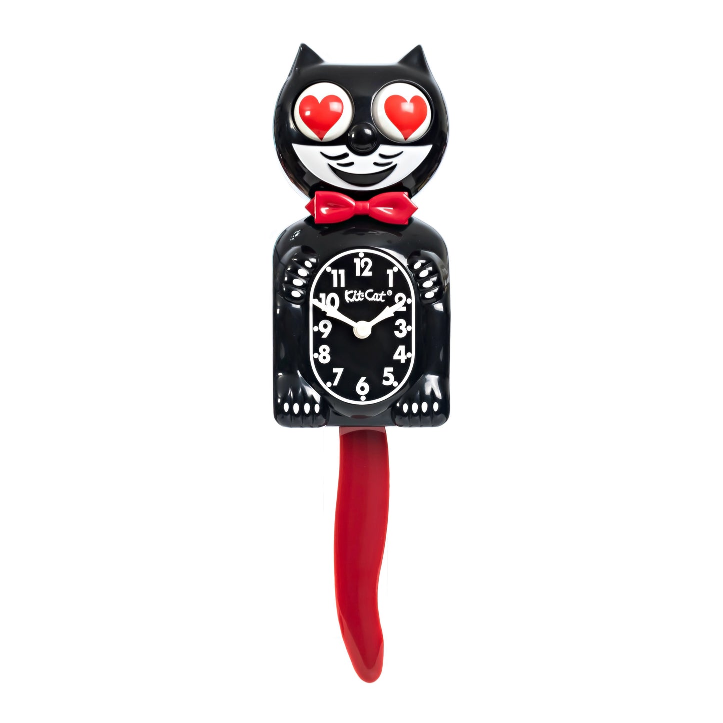 Original Kit-Cat Klock “Crimson Royale - Heart Eyes” Limited Edition Novelty Wall Clock by California Clock Company - BCR-1-Heart