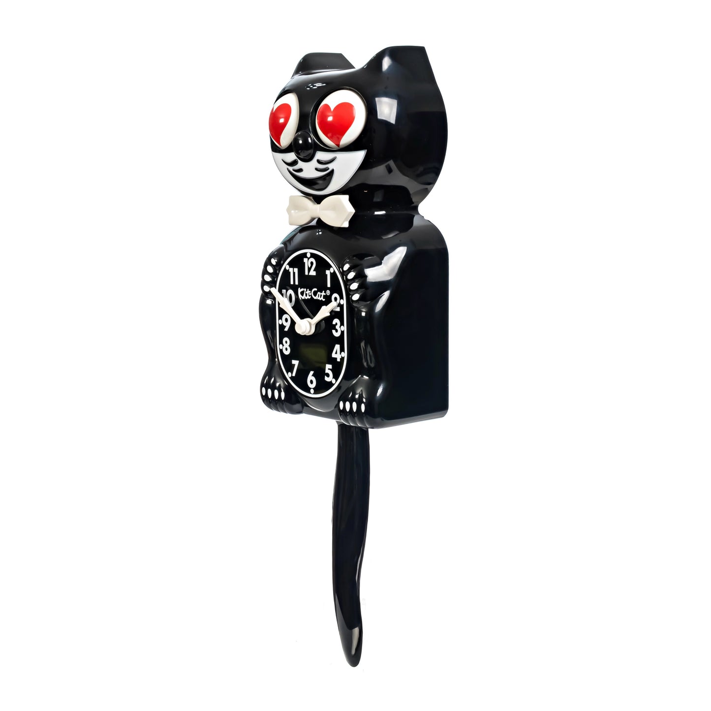 Original Kit-Cat Klock “Classic Black - Heart Eyes” Limited Edition Novelty Wall Clock by California Clock Company - BC-1-Heart