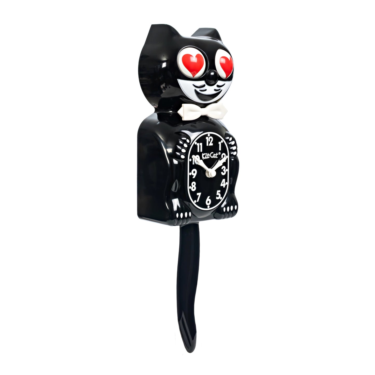 Original Kit-Cat Klock “Classic Black - Heart Eyes” Limited Edition Novelty Wall Clock by California Clock Company - BC-1-Heart