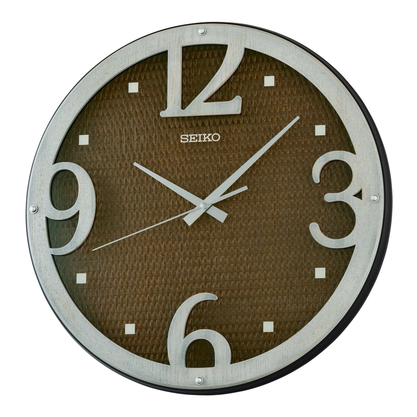 Seiko QXA841BLH "Palm Desert" Wall Clock with Wooden Dial