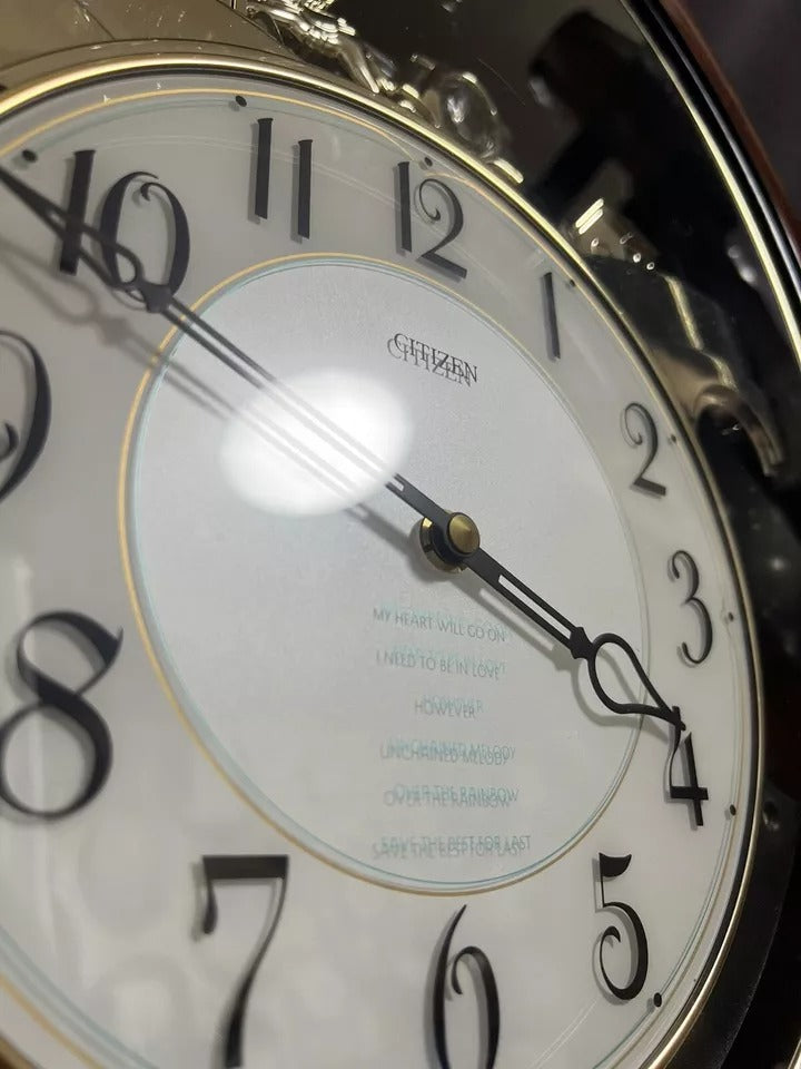 Citizen (Rhythm) "Freedel 762" Musical Motion Wall Clock from Japan with Popular Melodies - 4MH762-023