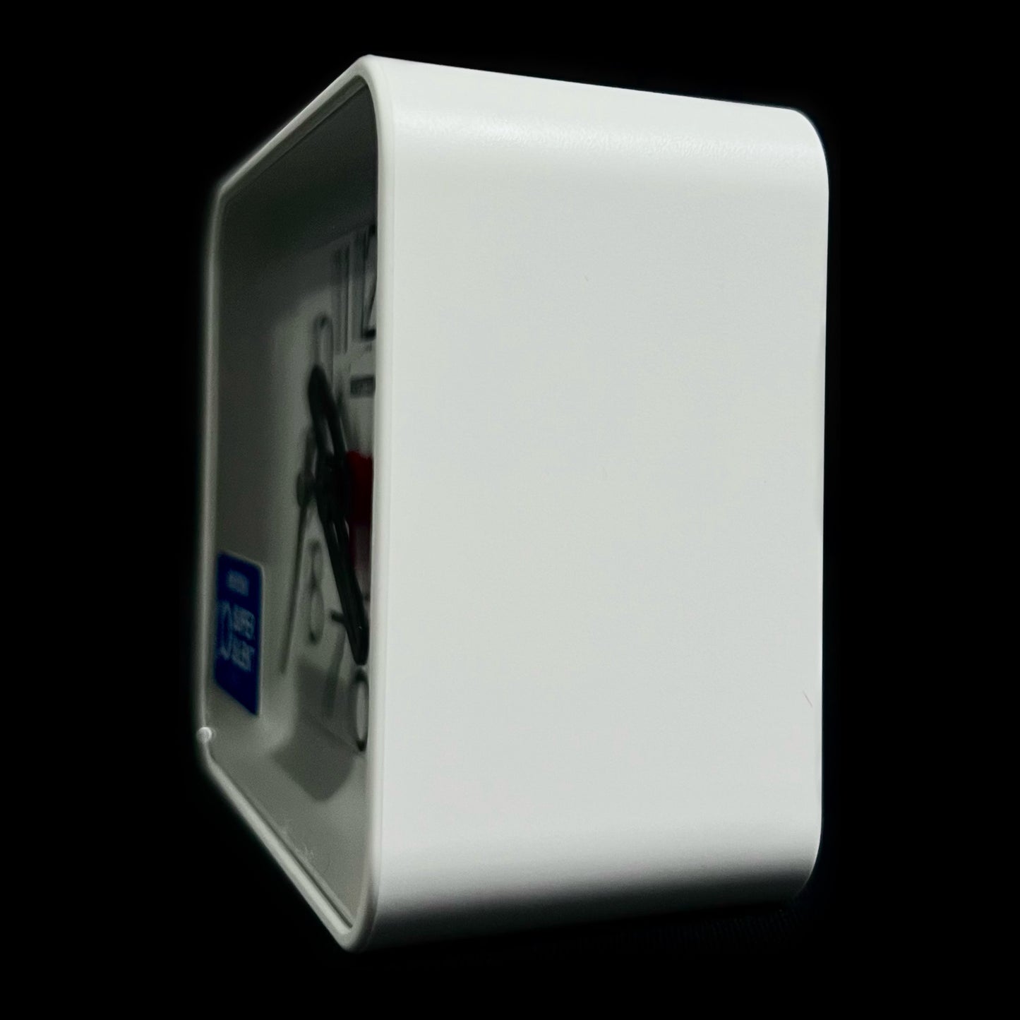 Rhythm “Okiro (White)” Retro Desk Alarm Clock with Quiet Sweep Second Hand - CRE891WR03