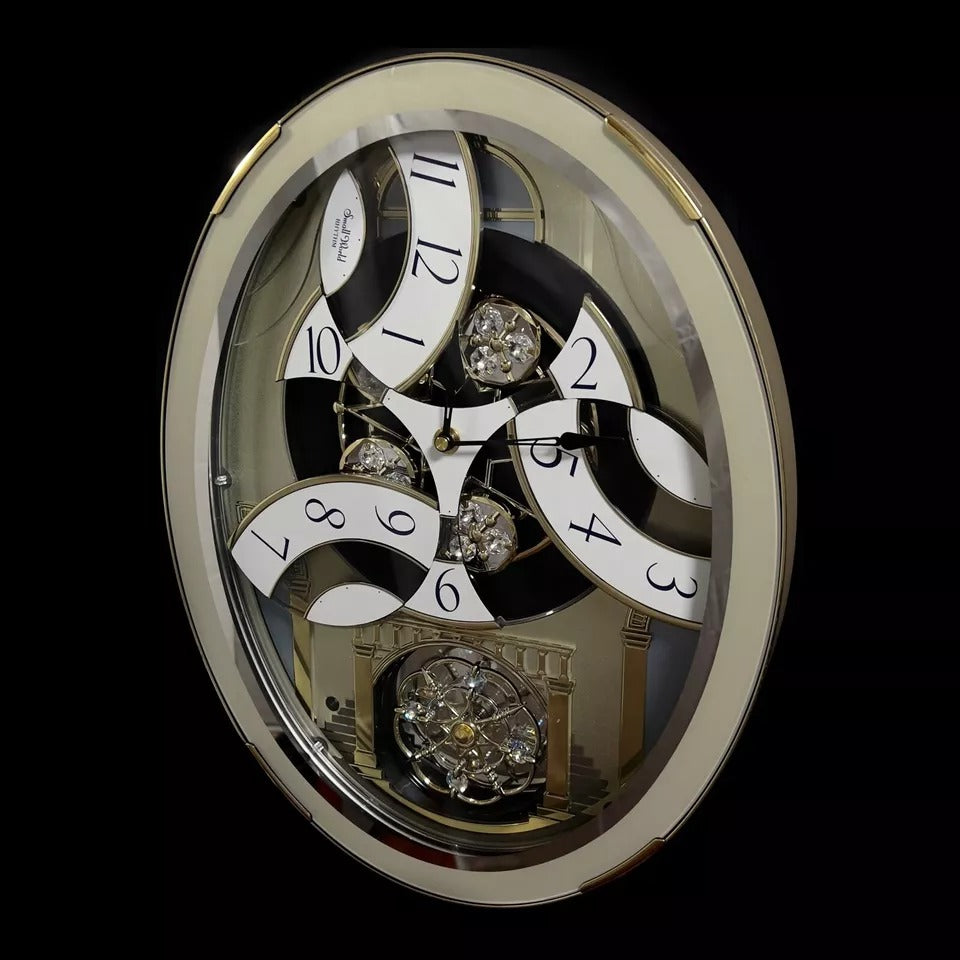 Rhythm "Classic Brilliance" Moving Dial Magic Motion Musical Wall Clock - 4MH787PD18