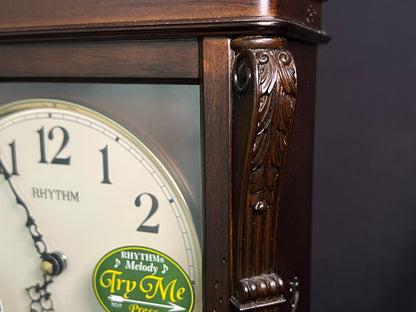 Rhythm “WSM Rembrandt II” Traditional Wooden Musical & Chiming Pendulum Wall Clock - CMJ540UR06