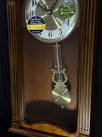 Rhythm “WSM Tiara II” Traditional Wooden Musical & Chiming Pendulum Wall Clock with Intricate Carved Frame - CMJ539UR06