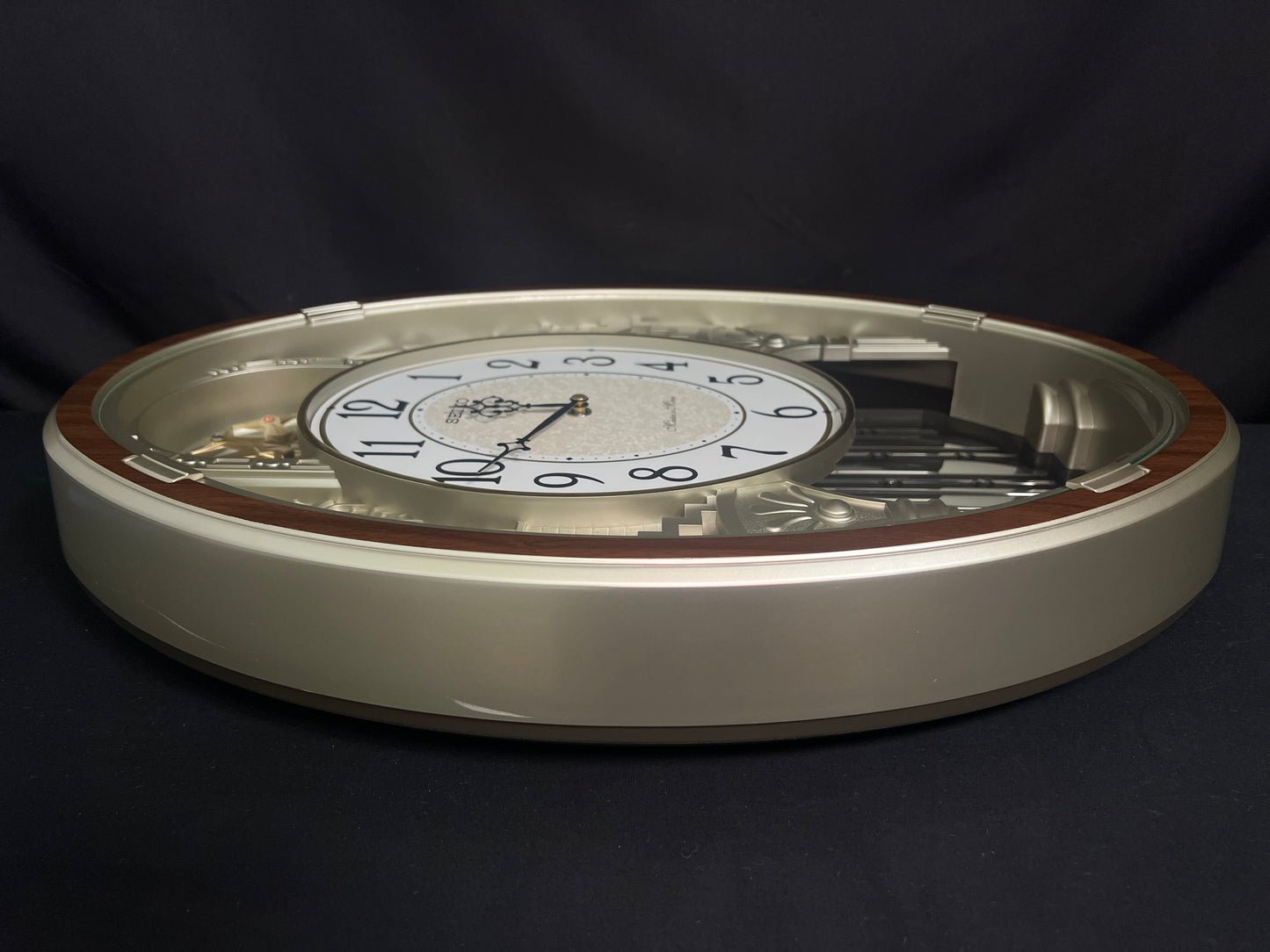 Seiko QXM369BRH “Golden Citadel” Melodies in Motion Musical Decorative Pendulum Wall Clock