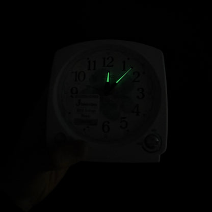 Seiko QHP012WLH "Serene Morning" White Modern Musical Alarm Clock with Snooze Light & Volume Control