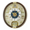 Seiko QXM371BRH “Castle Windows” Melodies in Motion Dancing Dial Musical Wall Clock with 19 Songs