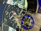 Rhythm “Timecracker 2000” Limited Edition Moving Earth Dial Magic Motion Musical Wall Clock with Popular Melodies - 4MH751NR19