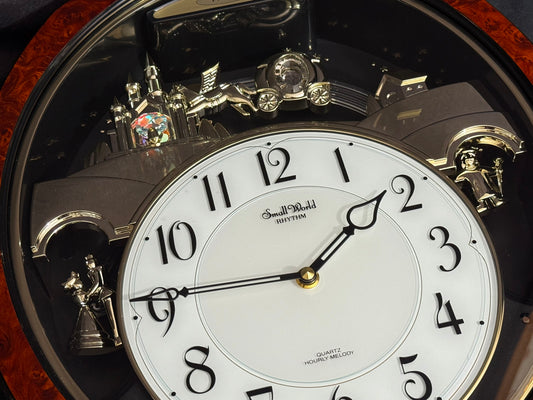 Rhythm "DWS Cinderella" Musical Motion Decorative Pendulum Wall Clock with Popular Melodies - 4MH762WR23