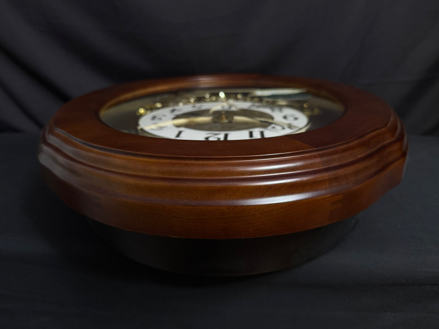 Rhythm "CTS Nostalgia" Moving Dial Magic Motion Musical Wooden Wall Clock with Popular Melodies - 4MH780-R06