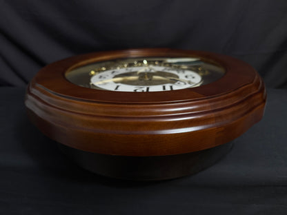 Rhythm "CTS Nostalgia" Moving Dial Magic Motion Musical Wooden Wall Clock with Popular Melodies - 4MH780-R06