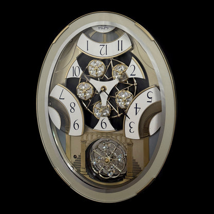 Rhythm "CTS Brilliance" Moving Dial Magic Motion Musical Wall Clock with Popular Melodies - 4MH787-R18