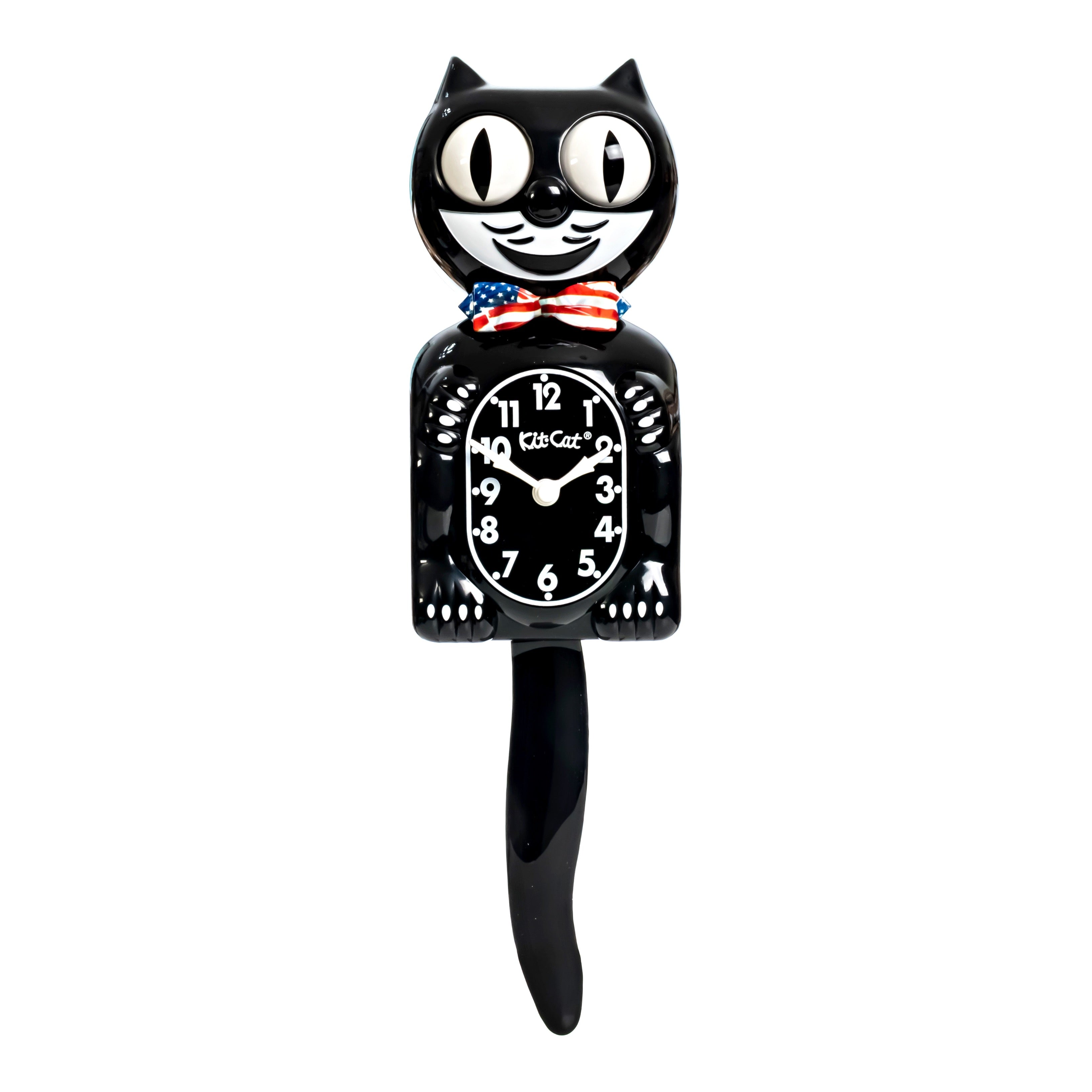 Original Kit-Cat Klock “Stars & Stripes” Limited Edition Novelty Moving Pendulum Wall Clock by California Clock Company - BC-1-USA