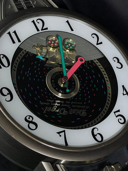 Rhythm "Calliope Phonograph" Magic Motion Musical Wall Clock with Moving Animation - 4MH714RH08