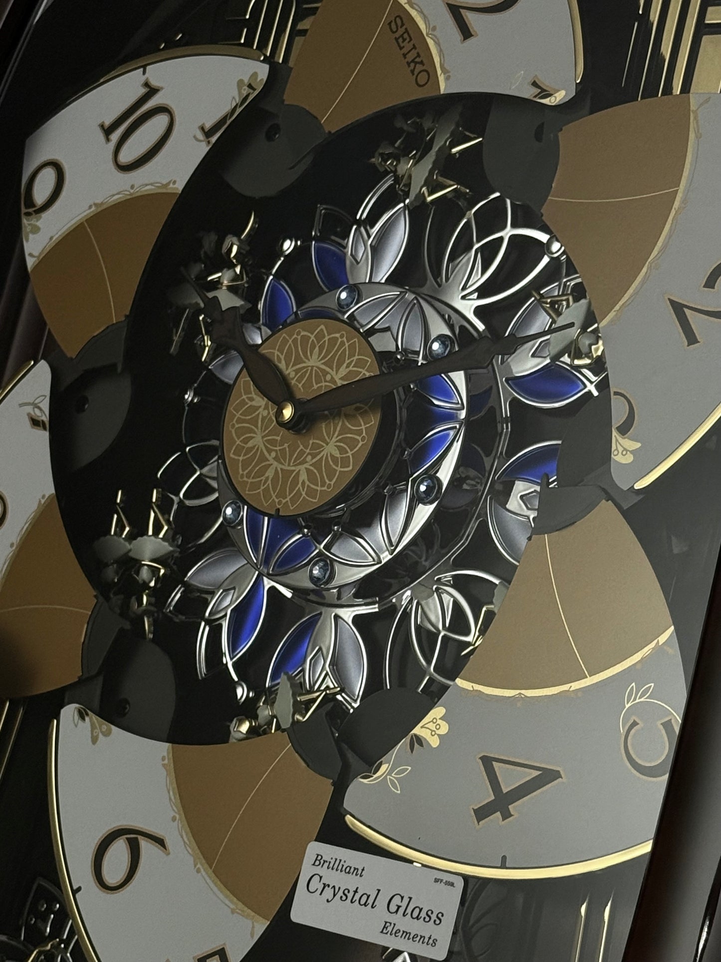 Seiko QXM297BRH "Ballerina" Melodies in Motion Musical Wall Clock with Animated Moving Dial